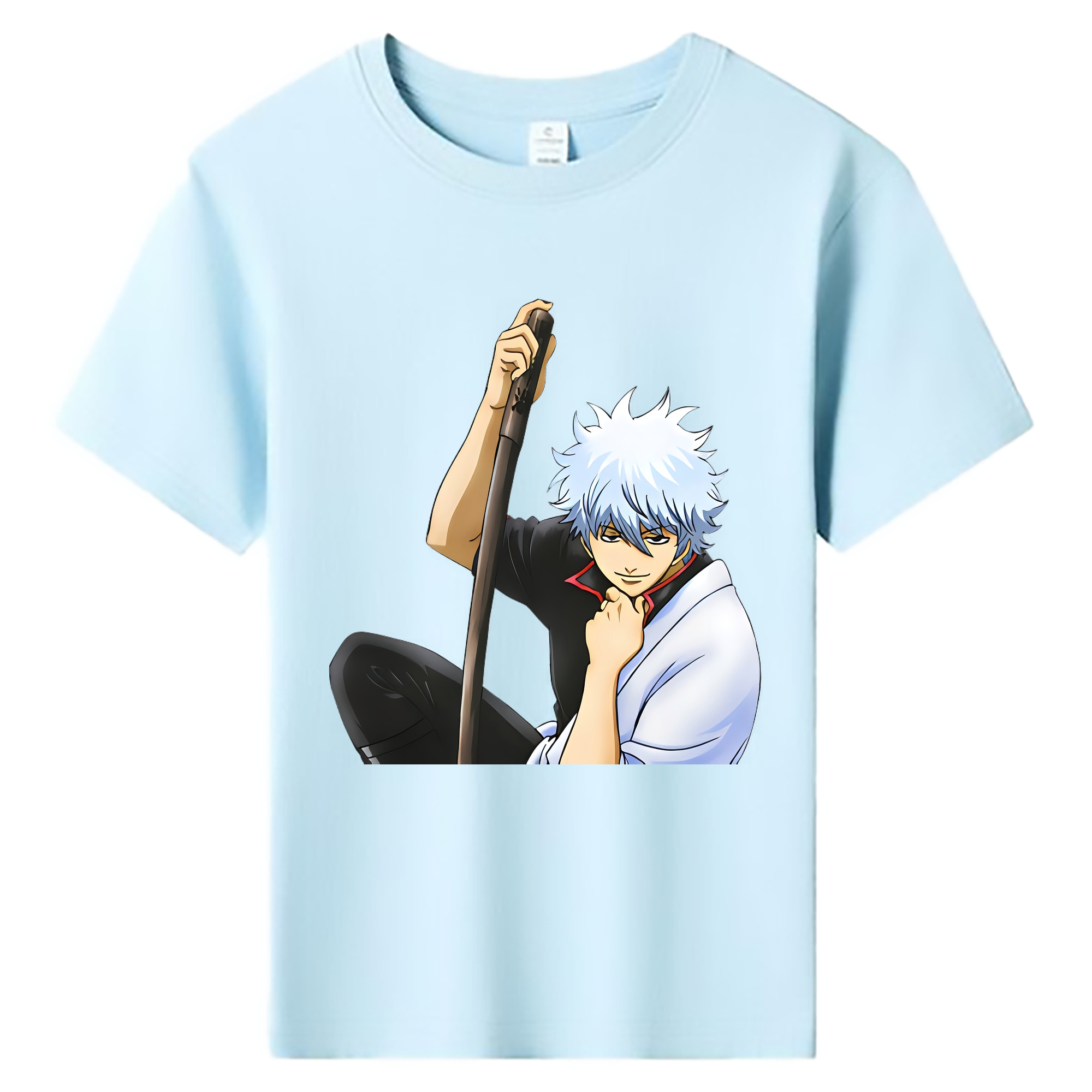 （画像用） ぎんたま 坂田銀時（さかたぎんとき） 神楽 志村新八（しむら しんぱち） GINTAMA Sakata Gintoki Kagura Shimura Shinpachi 綿100％キッズTシャツ（フロントプリント）